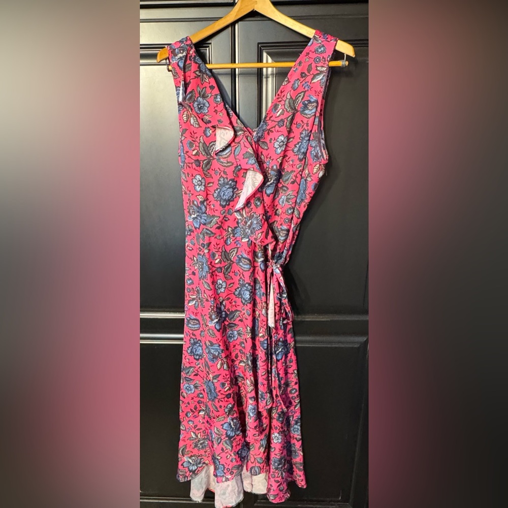 Saks - Ava & Aiden Floral Pink and Blue Wrap Dress